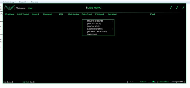 PEGASUS LIME HVNC