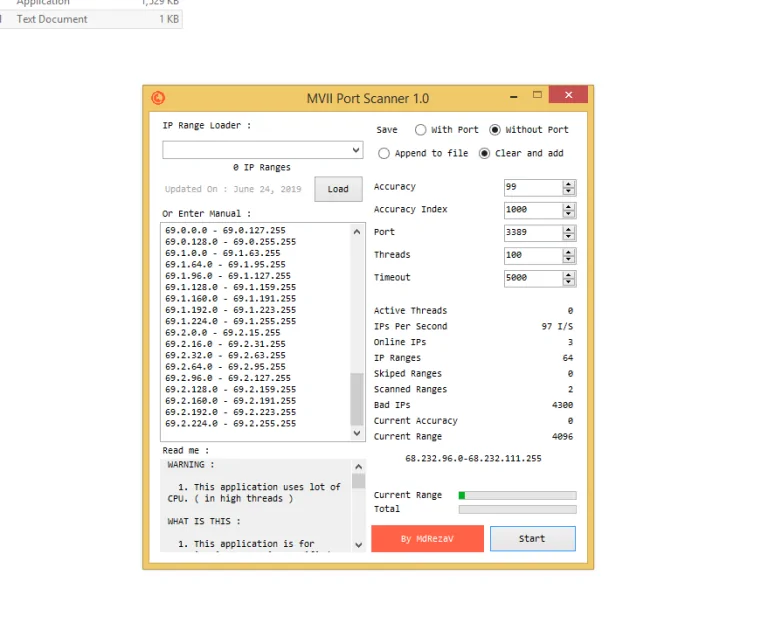 MVII Port Scanner v1.0