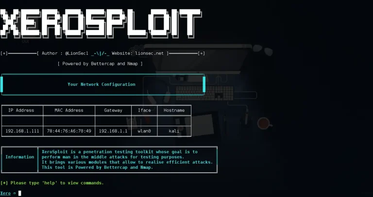 Xerosploit Toolkit 2025