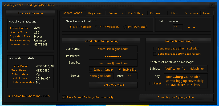 Cyborg Keylogger 2025