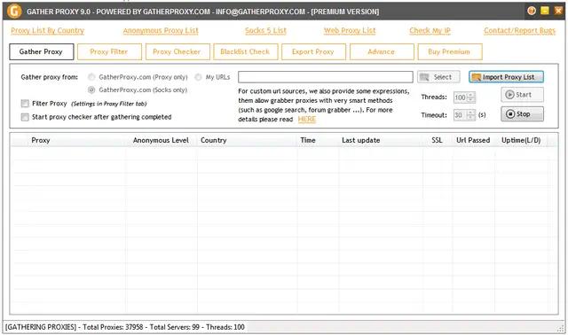GatherProxy v8.9 Cracked