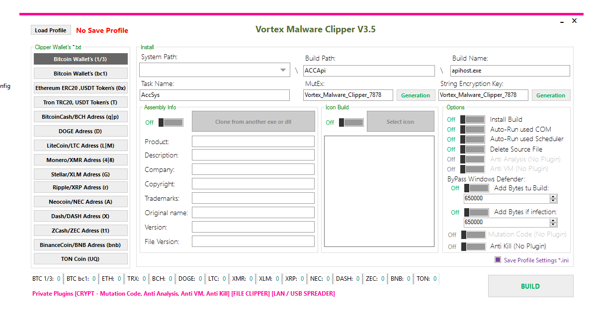 Vortex Malware Clipper V3.5